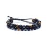 Armbånd med Tigerøje, hæmatit og obsidian