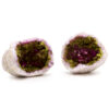 Calcit Geode Pink og Guld