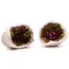Calcit Geode Pink og Guld
