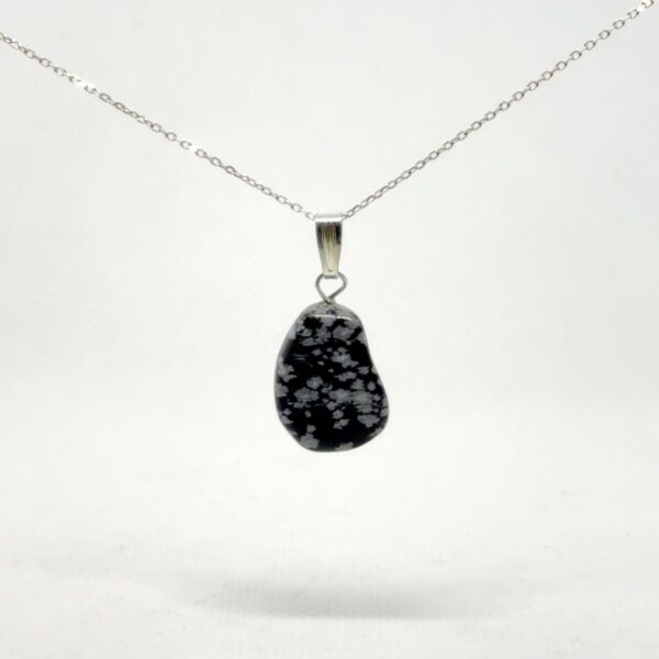 Obsidian Snefnug halskæde