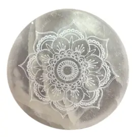 selenit opladningsplade - mandala design