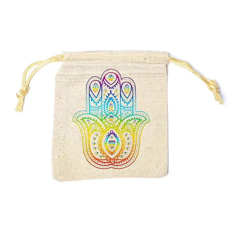 bomuldspose hamsa hvid