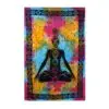 Chakra Buddha Dobbelt sengetæppe i bomuld + vægophæng - 230cm x 200cm