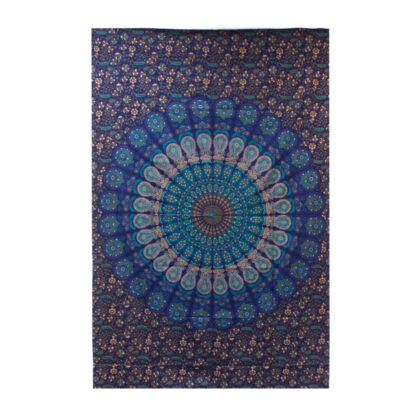 Mandala tæppe klassik Dobbelt Bomuld Sengetæppe + Vægophæng - Klassisk 230cm x 200cm