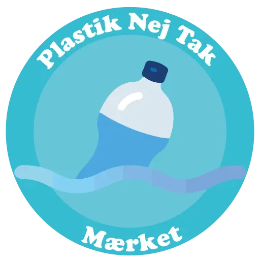 Indre Healing siger nej tak til plastic med "nej tak" plasticmærket
