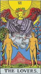 De Elskende tarotkort (VI) – symbol på kærlighed, valg og sjælelig forening