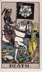 Døden tarotkort (XIII) – symbol på afslutning, forvandling og spirituel fornyelse