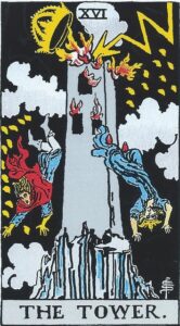Tårnet tarotkort symbol på forandring, nedbrydning og ny begyndelse