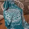 Spirit of OM – Økologisk plaid smaragd