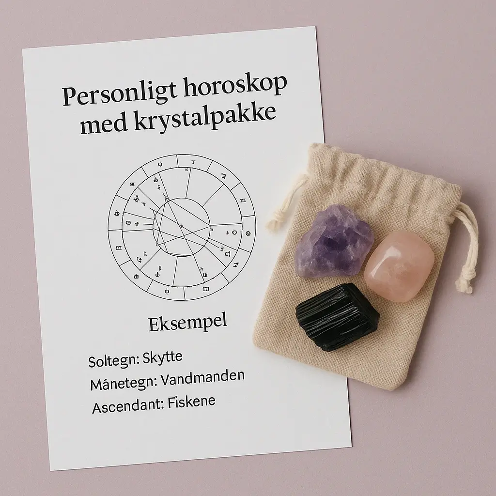 Personligt horoskop med krystalpakke