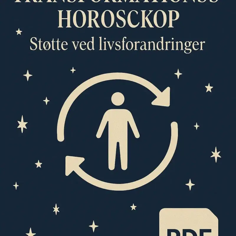 transformationshoroskop som PDF med indsigt i astrologiske transitter, livsskift og spirituel vejledning. Perfekt i overgangsperioder.