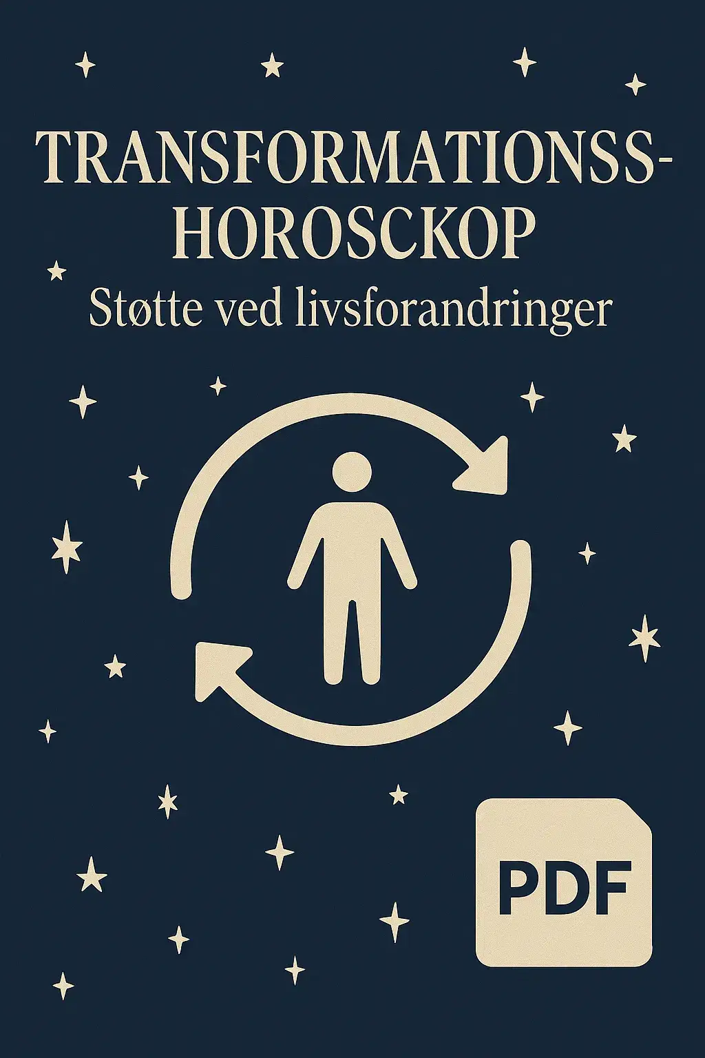 transformationshoroskop som PDF med indsigt i astrologiske transitter, livsskift og spirituel vejledning. Perfekt i overgangsperioder.